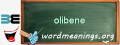 WordMeaning blackboard for olibene